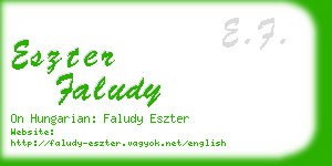 eszter faludy business card